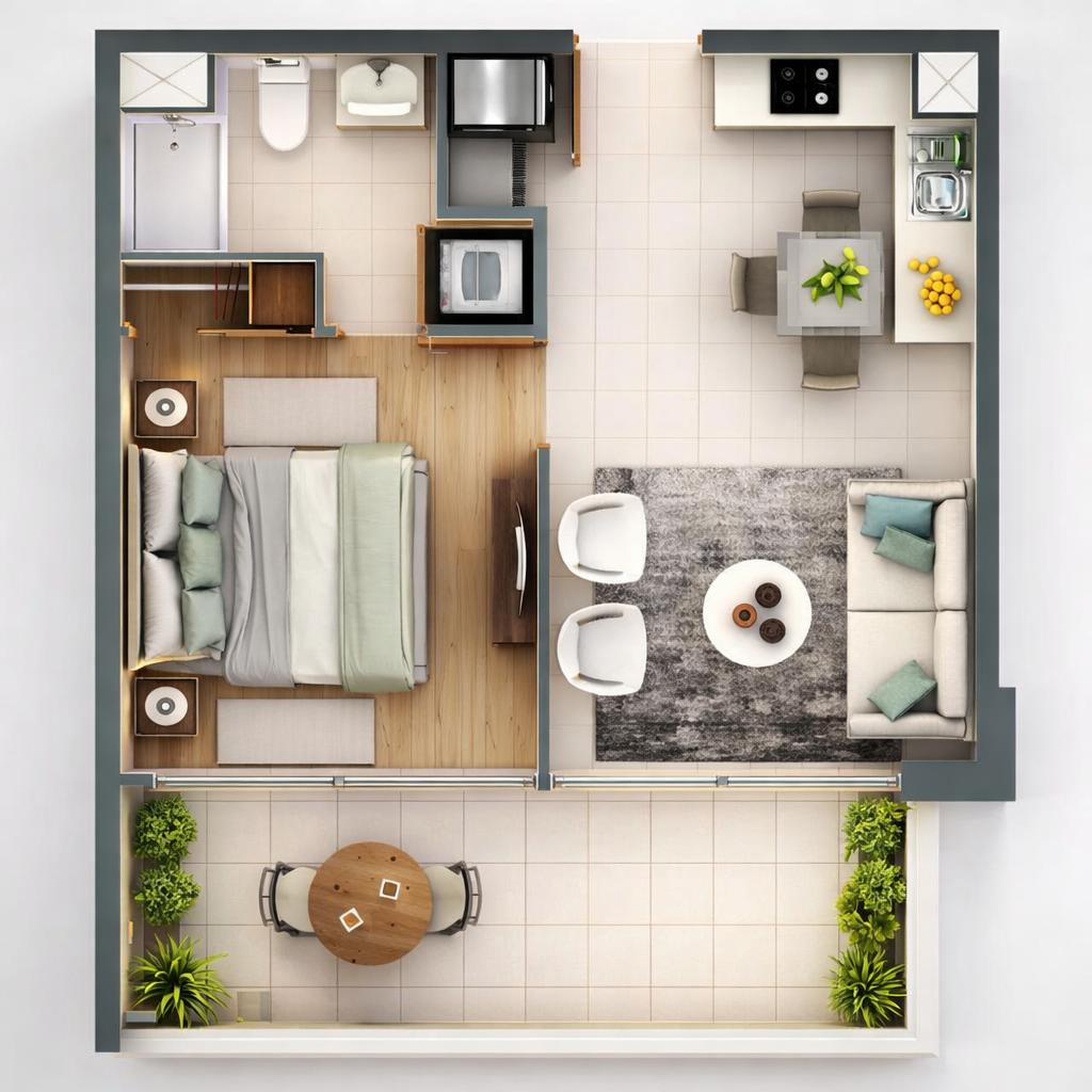 Semi nuevo Departamento 1D1B Paso Hondo Condominio Coliving Viña del Mar. - Imagen 9