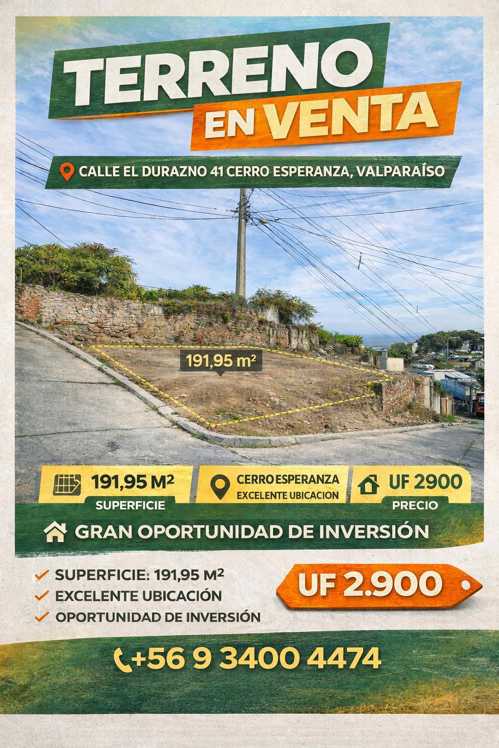Oportunidad Venta Terreno de 190,95 m2 en C° Esperanza Valparaíso - Imagen 9